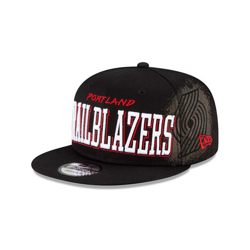 NBA Portland Trail Blazers Faded 9Fifty Snapback (ZXZ5399) - Black New Era Caps